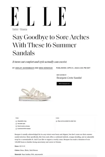 BEARPAW in ELLE - fashion PR placement