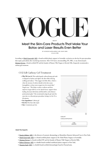 Meet the Skincare Products that Make Your Botox and Laser Results Even Better VOGUE Beauty PR Placement