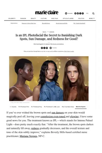 Is an IPL Photofacial the Secret to Banishing Dark Spots, Sun Damage, and Redness for Good? Beauty PR Placement Marie Claire